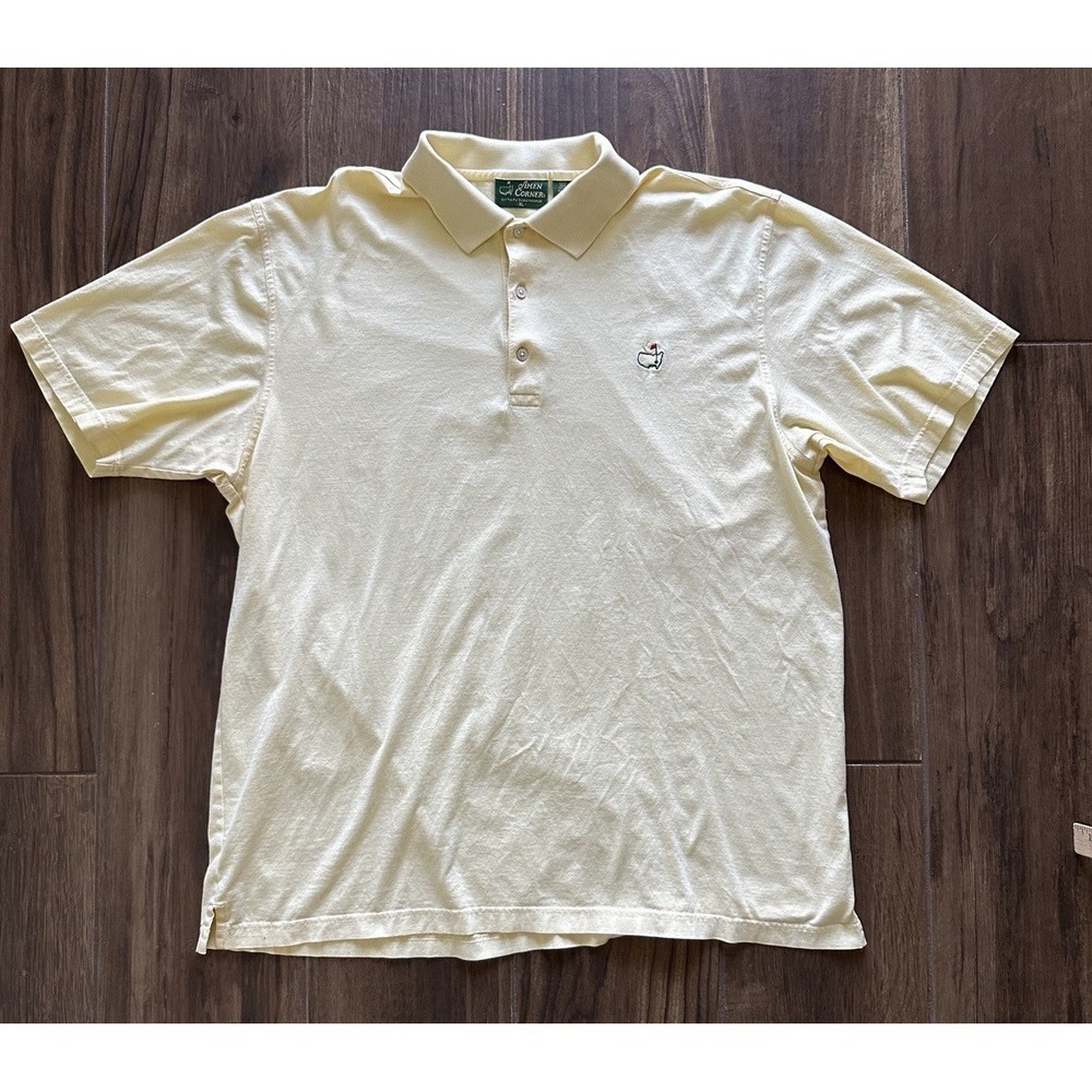 Masters Augusta National‎ Amen Corner Golf Polo Yellow Mens Size XL VTG